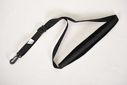 Lutner ЛРСФ2 Ремень для саксофона, фагота, на шею с мягкой накладкой, черный, с карабином