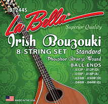 La Bella IB1244S Комплект струн для ирландского бузуки, фосф.бронза, 12-44