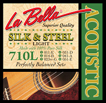 La Bella 710L Комплект струн для акустической гитары "шелк и сталь" 11-51