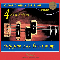 Fedosov GB4-2 Комплект струн для бас-гитары, никель, Medium, 45-105