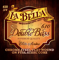 La Bella 610 Комплект струн для контрабаса размером 3/4, сталь